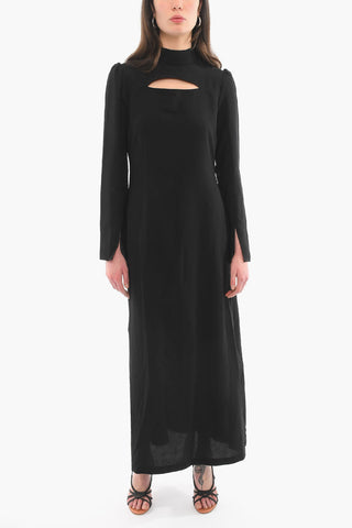 Long Sleeved OLIANA Maxi Dress With Cutouts