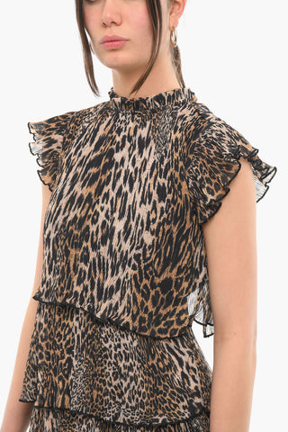 Animalier Print Short Sleeved ANTHEIA dress