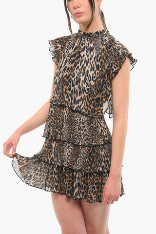 Animalier Print Short Sleeved ANTHEIA dress