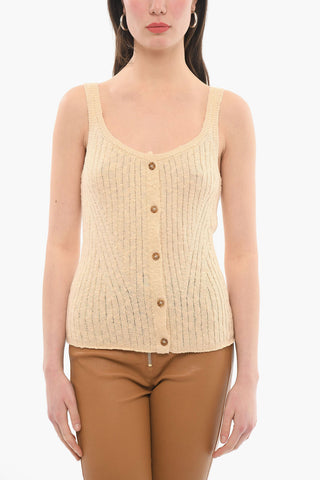 Buttoned Ribbed ORIANNE Top