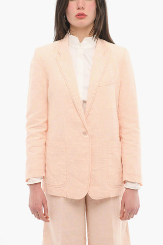 Linen Blend Half-lined Blazer