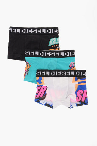 Logoed at the Waist UM-UDAMIEN 3 Pairs of Boxers Set
