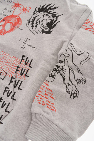 All-Over Printed SUMMERB3 Hoodie with Patch Pocket