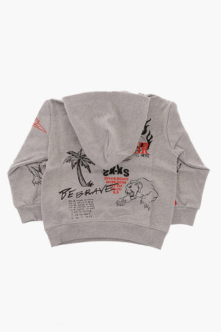 All-Over Printed SUMMERB3 Hoodie with Patch Pocket