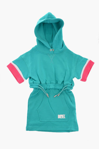 Short Sleeve DONEON Hoodie Dress