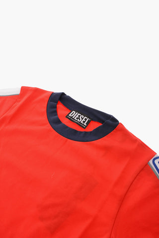 Two-Tone DAVIRI Tee Dress with Logo at the Sleeve