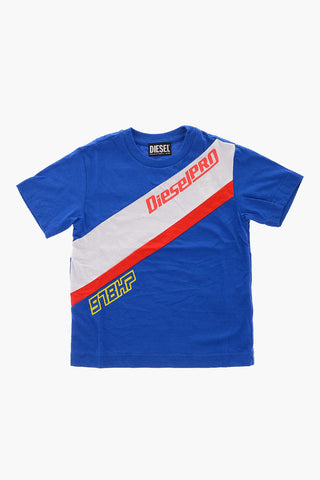 Crew-Neck TROCKY T-shirt with Contrasting Print