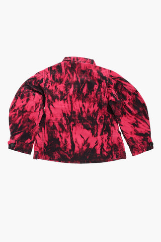 Two-Tone JCLAUDIA Utility Jacket with Embroideries on the Sleeve and Rhinestone Details
