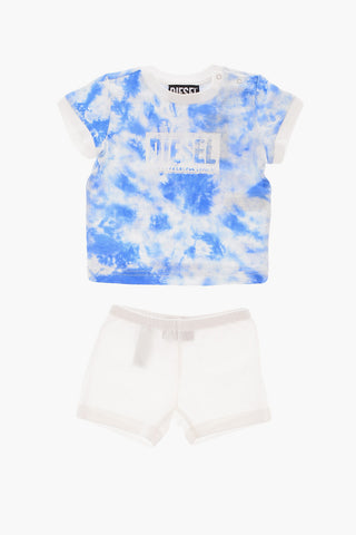 Set SAKI Shorts e T-shirt Effetto Tie Dye