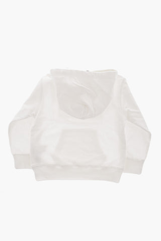 Felpa Hoodie SAPPLY-D4D  a Tinta Unita con Logo In Rilievo
