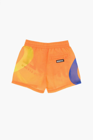 Costume da Bagno Boxer con Maxi Logo Frontale