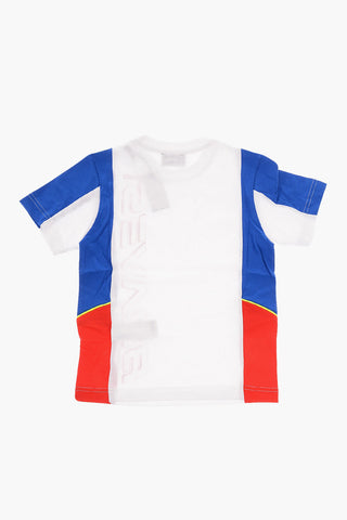 Two-Tone TMAXY Crew-Neck T-shirt with Side Logo