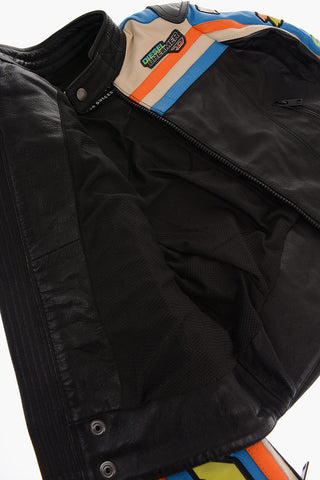 ALPINESTARS Leather Jacket with All Over Patches