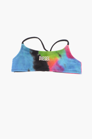 Bikini MHELLENALI Effetto Tie-Dye con Logo Stampato