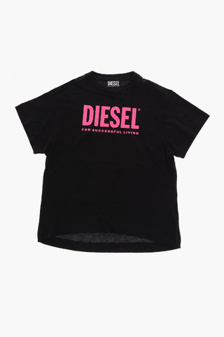 Cotton DEXTRA Tee Dress with Printed Contrasting Logo