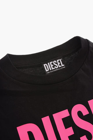 Cotton DEXTRA Tee Dress with Printed Contrasting Logo
