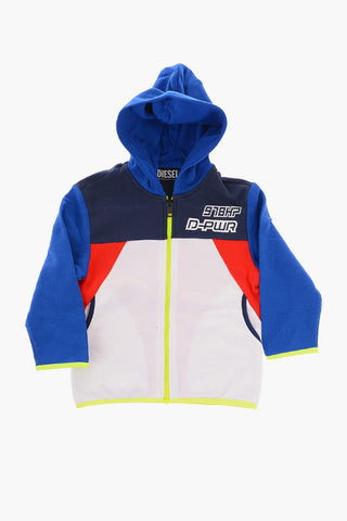 2 Pockets SLEGGY Hoodie with Fluo Zip Closure