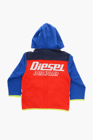 2 Pockets SLEGGY Hoodie with Fluo Zip Closure