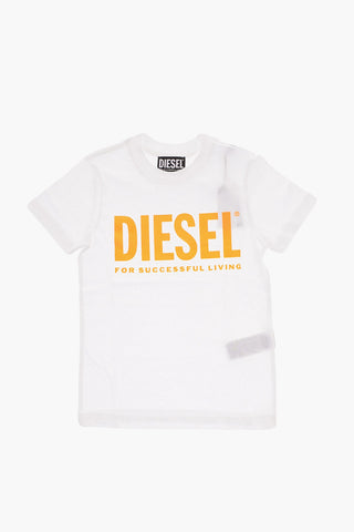 Crew-neck T-Shirt with Printed Contrasting Logo