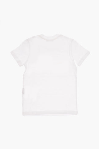 Crew-neck T-Shirt with Printed Contrasting Logo