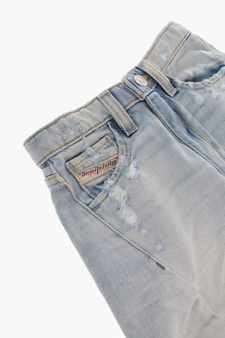 Distressed D-CONCY-J Wide Jeans