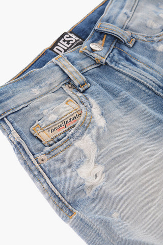 Vintage Effect Denim D-STRUKT-SH-J Shorts