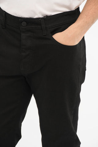 Skinny Denims with Ton-sur-ton Embroidered Logo