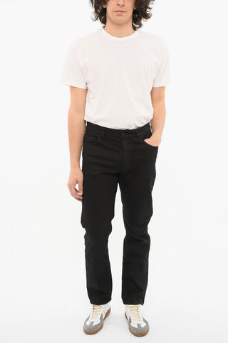 Skinny Denims with Ton-sur-ton Embroidered Logo