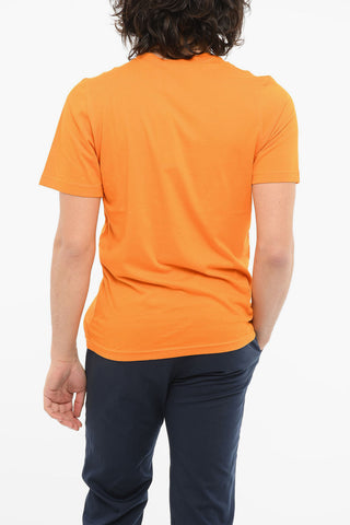 Crewneck T-shirt with Logo Patch