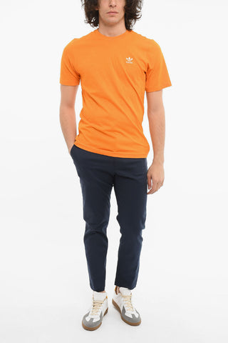 Crewneck T-shirt with Logo Patch
