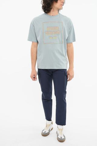 T-shirt Girocollo con Ricamo Logo Multicolor