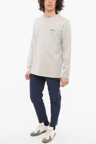 Crewneck Sweatshirt with Graphic Print and Embossed Logo
