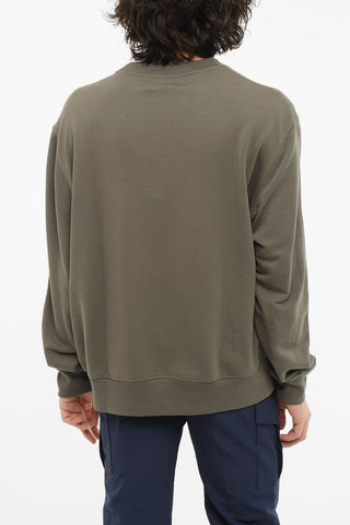 Crewneck Sweatshirt with Contrasting Logo Print