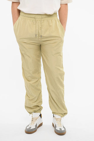 Joggers in Nylon a 3 Tasche con Zip alla Caviglia