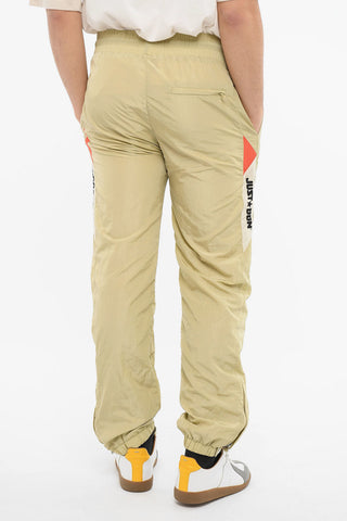 Joggers in Nylon a 3 Tasche con Zip alla Caviglia