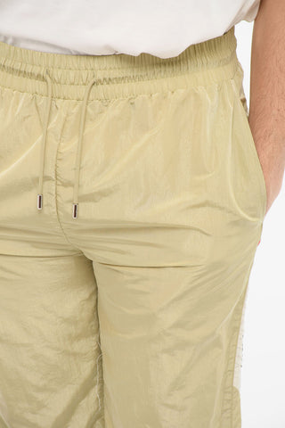 Joggers in Nylon a 3 Tasche con Zip alla Caviglia