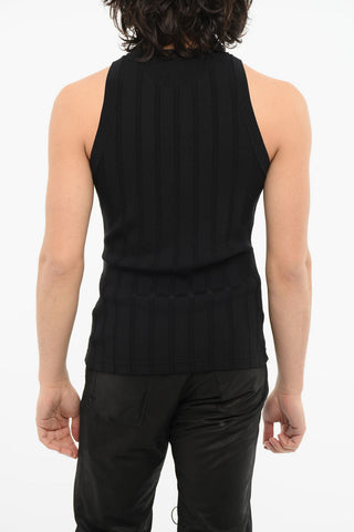 Tank Top in Viscosa Stretch con Toppa Logo