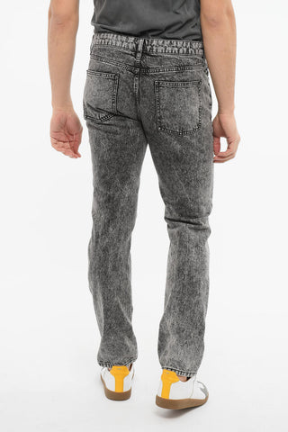 Straight-leg Denims with Distressed Detailing 19cm