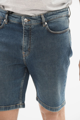 Denim TOM BOY Shorts with Back Logo Patch
