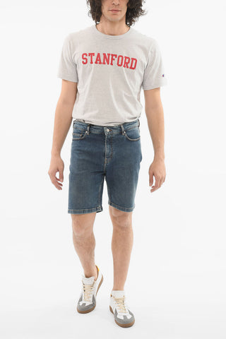 Denim TOM BOY Shorts with Back Logo Patch
