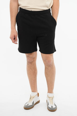 ACADEMY Drawstringed Shorts with Ton-sur-ton Embroidered Logo