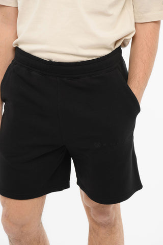 ACADEMY Drawstringed Shorts with Ton-sur-ton Embroidered Logo