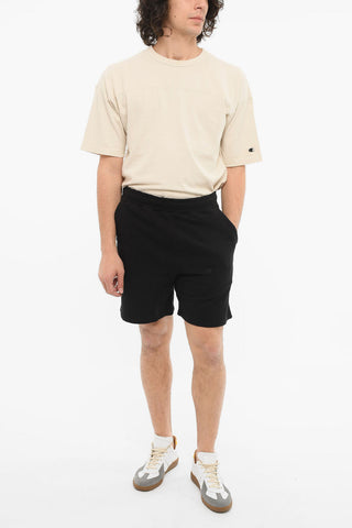 ACADEMY Drawstringed Shorts with Ton-sur-ton Embroidered Logo