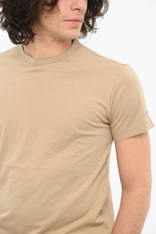 Crewneck T-shirt with Logo Patch