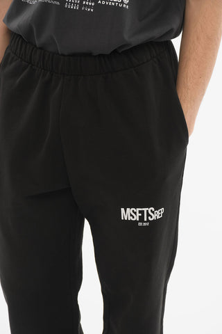 Elasticated Waistband Joggers with Contrasting Logo Print