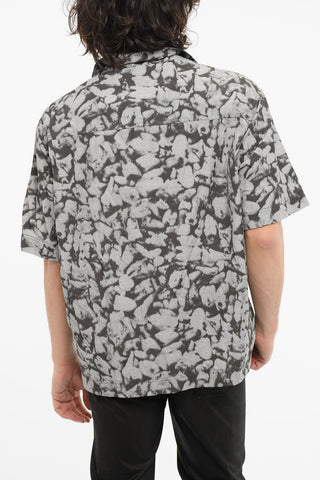 Printed ZERFALL Short-sleeved Shirt with Breast Pocket