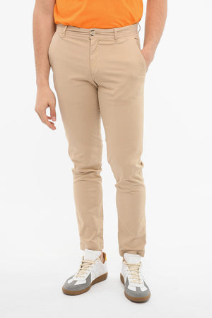 Pantaloni Chino in Twill di Cotone