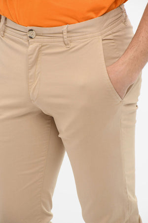 Pantaloni Chino in Twill di Cotone