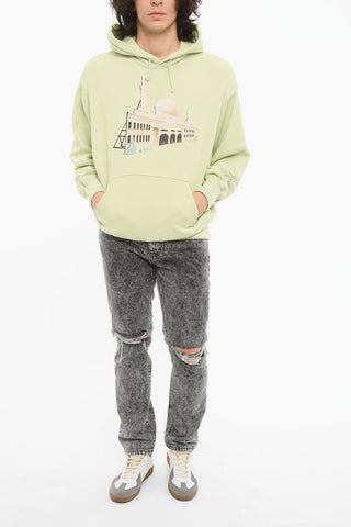 SHEPHERD Hoodie Sweatshirt with Multicolor Print and Kangaroo Pocket