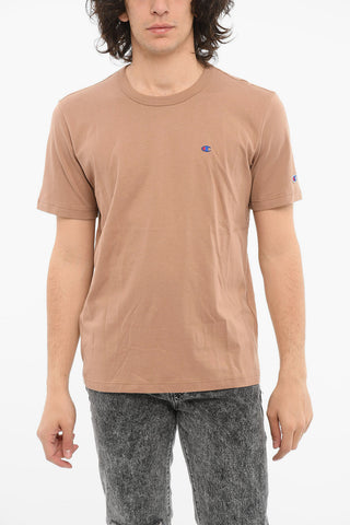 Crewneck T-shirt with Embroidered Logo